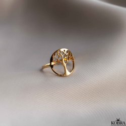 "Forever" 18 karat forgyldt ring med Livets Træ