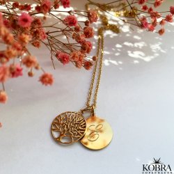 Tree of Life necklace in gold with engraving