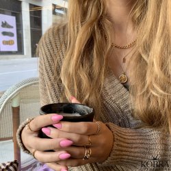 "Liv" Livets tr halskde - 18 karat forgyldt symbolsk smykke med indgravering