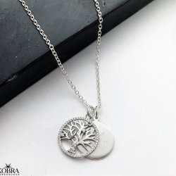 "Liv" Necklace in silver with the tree of life