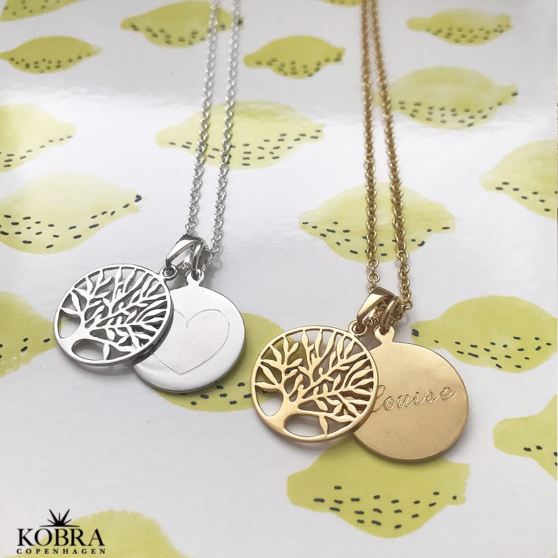 Tree of Life necklace in gold with engraving