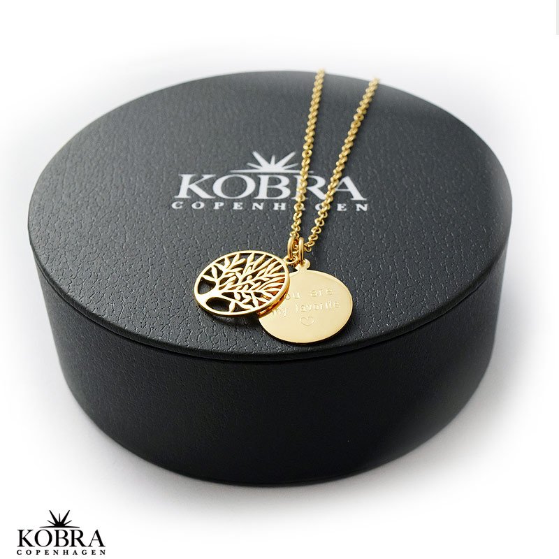 Tree of Life necklace in gold with engraving