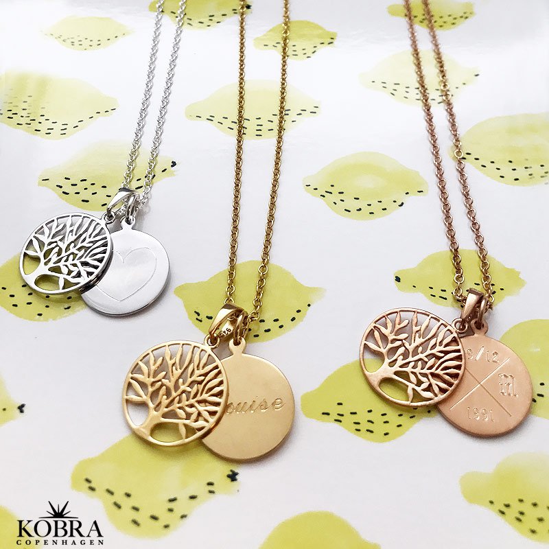 Tree of Life necklace in gold with engraving