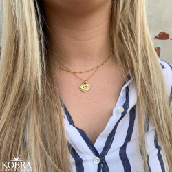 14 carat gold plated Tree of Life with hearts and personal engraving