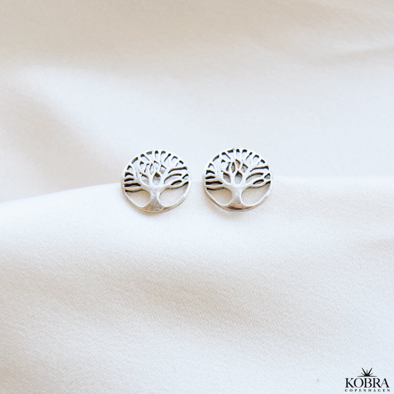 "Pil" silver earrings with tree of life