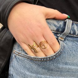 "Forever" 18 karat forgyldt ring med Livets Træ