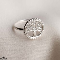 "Tree Of Life" slv ring med Livets Tr