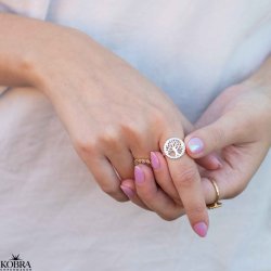 "Tree Of Life" slv ring med Livets Tr