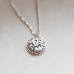 "Lia" silver medallion with the tree of life