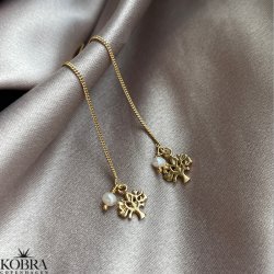 "Tika" livets tr reringe med lille perle i 14 karat forgyldt