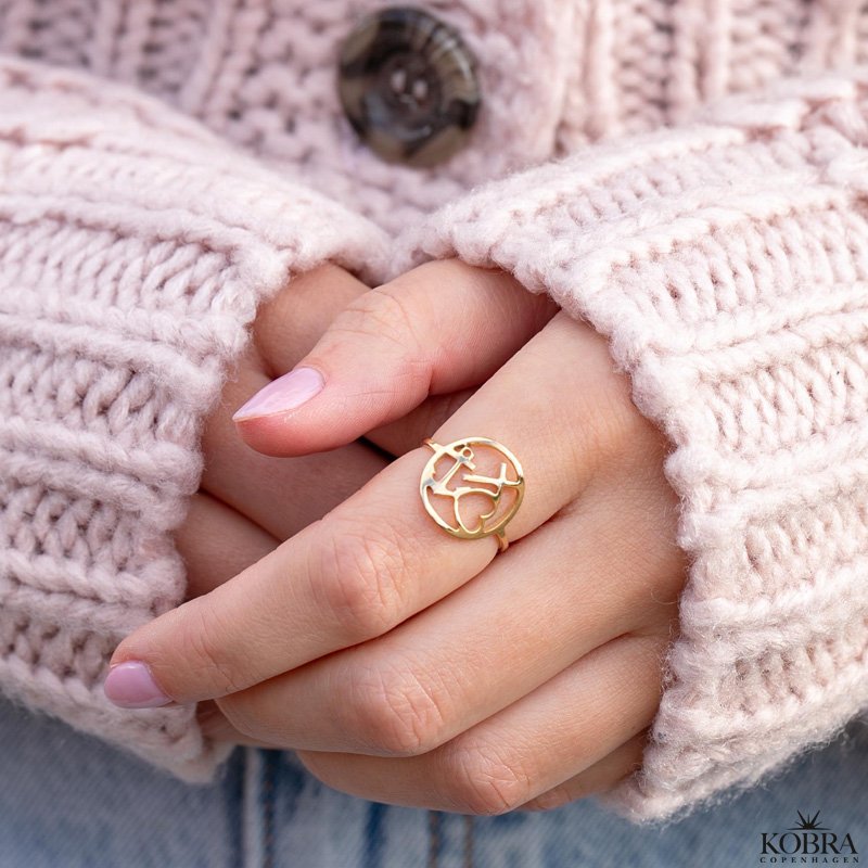 "Tro Hb og Krlighed" handmade gold ring