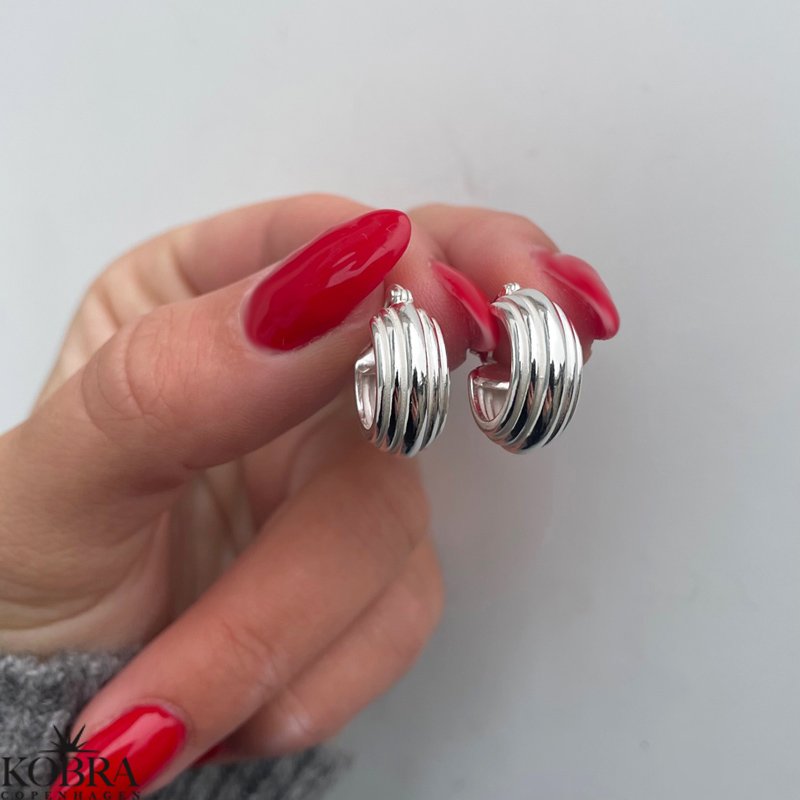 "Lizzo" chunky hoops i sterling slv 