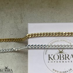 "Clinton" 4 mm. chain in silver or gold-plated