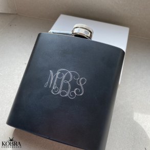 Pocket lark in black lacquered steel with engraving