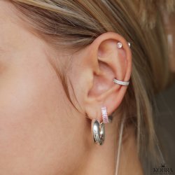 "Donna" chunky silver hoops / earrings