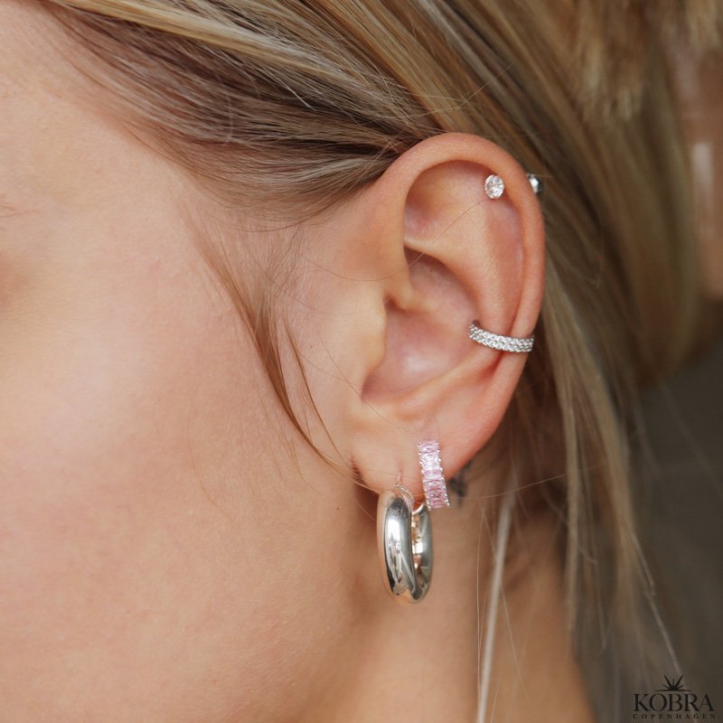 "Donna" chunky silver hoops / earrings