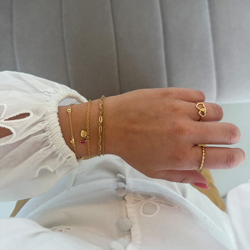 "Ever After" Hjerte ring i forgyldt