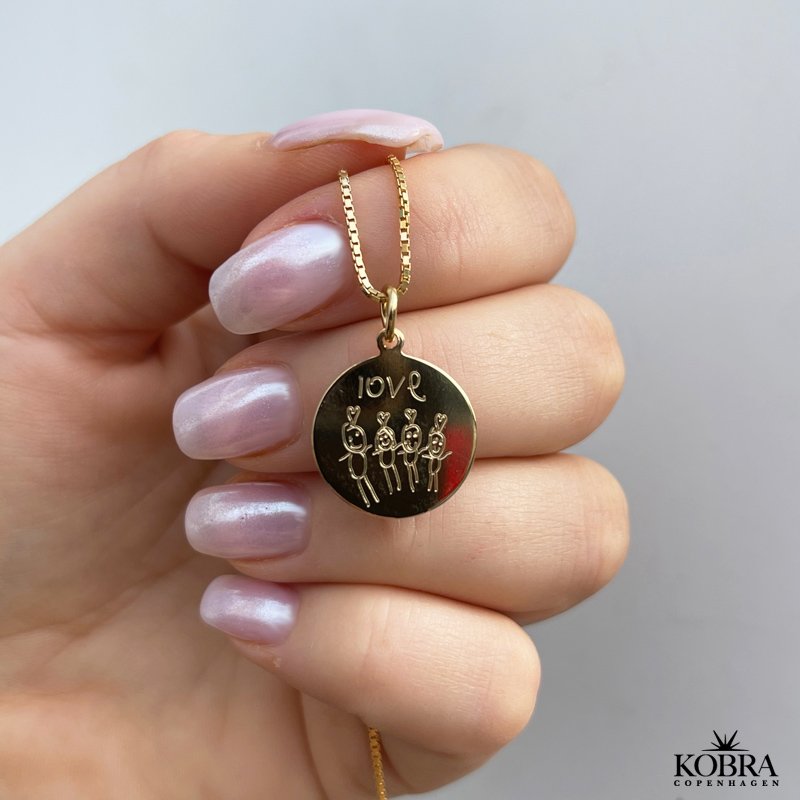 Gold necklace with your own design