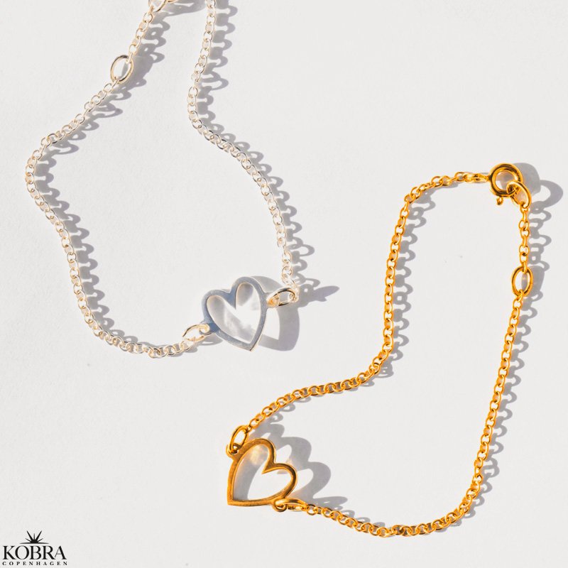  "Love" golden bracelet with heart