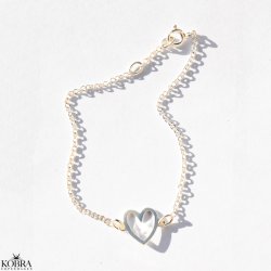 "Love" slv armbnd med hjerte
