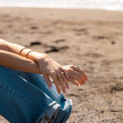 "Love" stor hjerte ring i guld