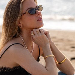 "Love" stor hjerte ring i guld