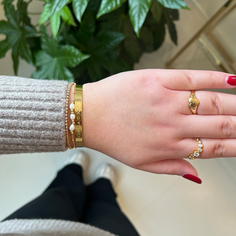 "Love Notes" Silverarmband med Personlig Gravyr