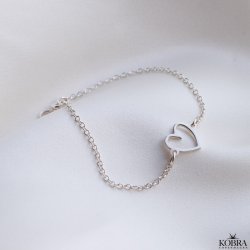 "Love" slv armbnd med hjerte