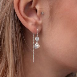 "Luna Mae" slv retrd med gte ferskvandsperler