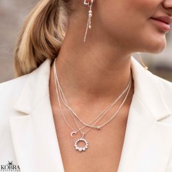 "Chloe" slv halskde med 1 bogstav