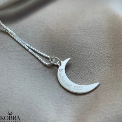 "Celena" Moon necklace in sterling silver