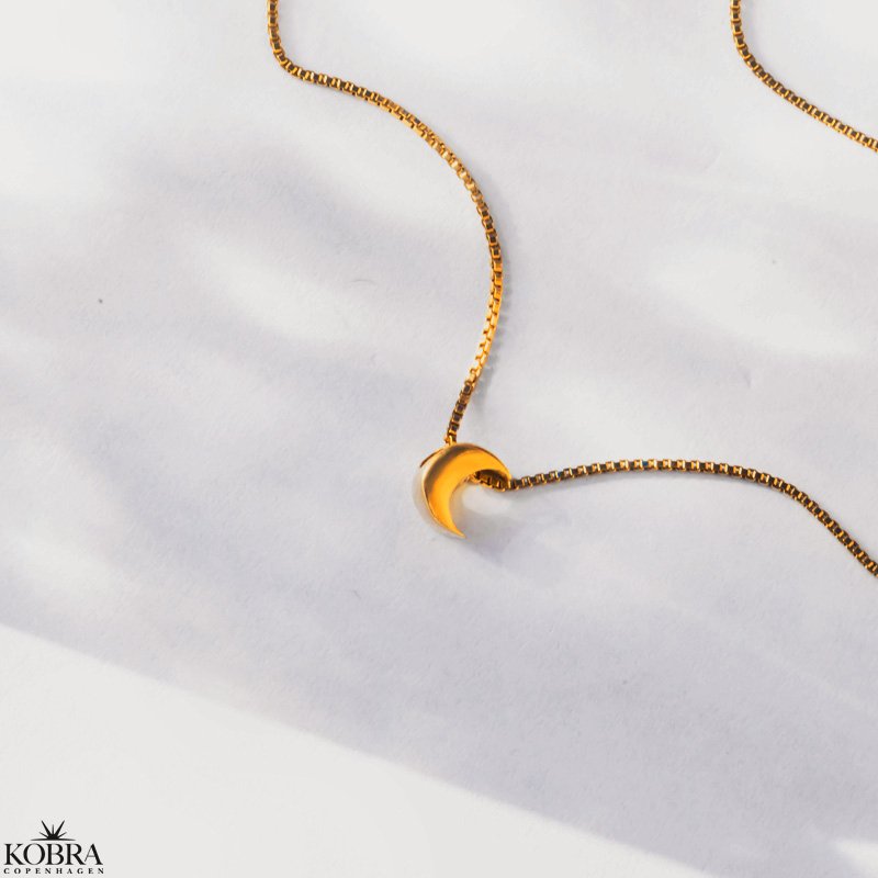 "Callista" simple necklace with moon charm
