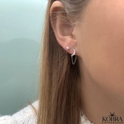 "Purple" slv restikker med lilla sten