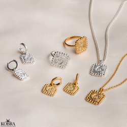 "Moondust" silver earrings with moons and stars