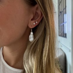 "Maggie" giant baroque freshwater pearls with your personal birthstone