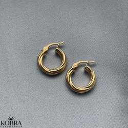 "Mini Malibu" guld hoops