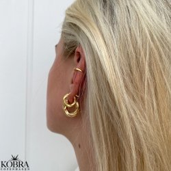 "Mini Malibu" guld hoops