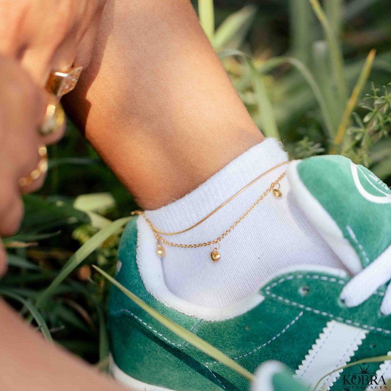 "Shiva" Enkel guld slange ankelkde