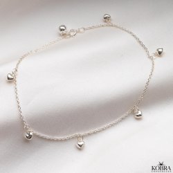 "Mana" ankelkde med sm hjerter i slv