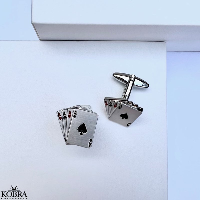 "Aces" Cufflinks with aces