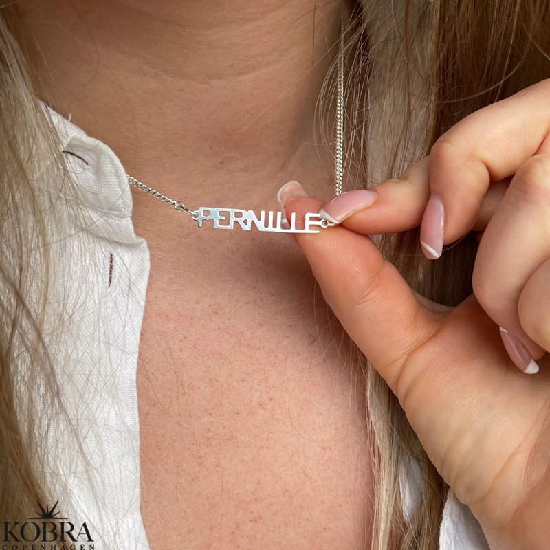 "Manhattan" sterling slv navnehalskde med panzerkde