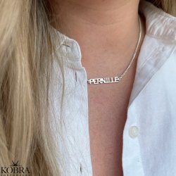 "Manhattan" sterling slv navnehalskde med panzerkde