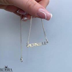 "Manhattan" sterling slv navnehalskde med panzerkde