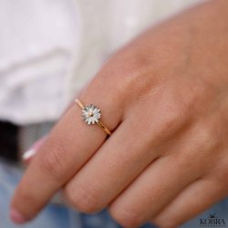 "Marguerit" guld ring med margueritter
