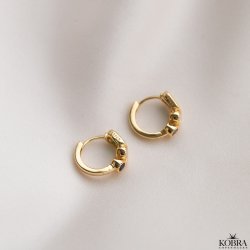 "Martine" 18 karat forgyldte reringe med sten