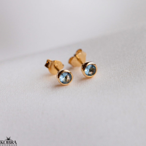 Birthstone gold earrings - find your month