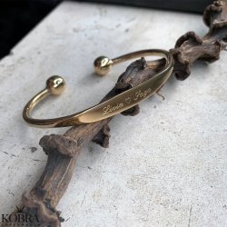 "Payton" guld armbnd med gravering