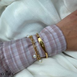 "Payton" guld armbnd med gravering