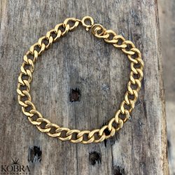 "Panzer" 18 karat forgyldt armbnd med brede led