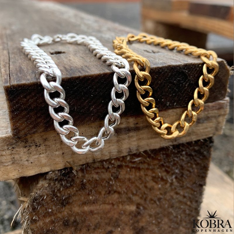 "Panzer" chunky slvarmbnd med tykke led